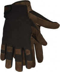 MCR Safety - Size XL Synthetic Blend Work Gloves - Adjustable Closure Cuff, Brown/Black, Paired - Benchmark Tooling