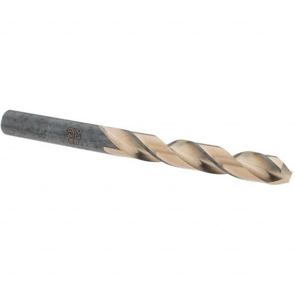 Made in USA - 23/64" High Speed Steel, 135° Point, Round with Flats Shank Maintenance Drill Bit - Benchmark Tooling