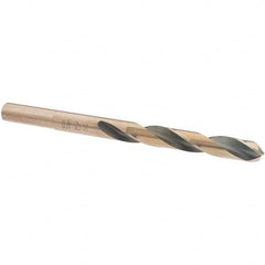 Made in USA - 19/64" High Speed Steel, 135° Point, Round with Flats Shank Maintenance Drill Bit - Benchmark Tooling