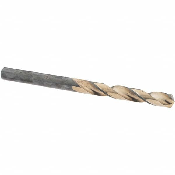 Made in USA - 9/32" High Speed Steel, 135° Point, Round with Flats Shank Maintenance Drill Bit - Benchmark Tooling