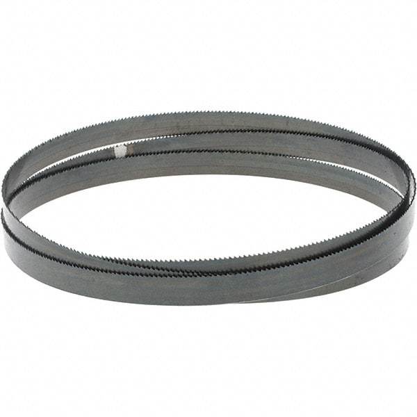 M.K. MORSE - 14 TPI, 5' 4-1/2 Long x 1/2" Wide x 0.02" Thick, Welded Band Saw Blade - Carbon Steel, Toothed Edge, Raker Tooth Set, Hard Back, Contour Cutting - Benchmark Tooling