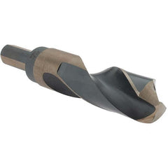 Mechanics Drill Bit: 57/64″ Dia, 135 ™, High Speed Steel, Weldon Shank, Split Point Oxide Finish, 5″ OAL, RH Cut