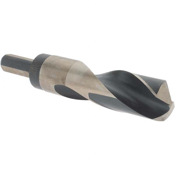 Made in USA - 31/32" High Speed Steel, 135° Point, Round with Flats Shank Maintenance Drill Bit - Benchmark Tooling