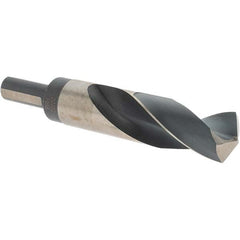 Made in USA - 29/32" High Speed Steel, 135° Point, Round with Flats Shank Maintenance Drill Bit - Benchmark Tooling