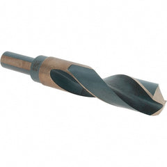 Made in USA - 13/16" High Speed Steel, 135° Point, Round with Flats Shank Maintenance Drill Bit - Benchmark Tooling