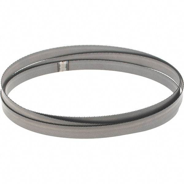 M.K. MORSE - 18 TPI, 5' 4-1/2 Long x 1/2" Wide x 0.025" Thick, Welded Band Saw Blade - Bi-Metal, Toothed Edge, Raker Tooth Set, Flexible Back, Contour Cutting - Benchmark Tooling