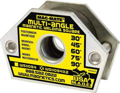 Mag-Mate - 4-3/8" Wide x 1-9/16" Deep x 3" High Ceramic Magnetic Welding & Fabrication Square - 110 Lb Average Pull Force - Benchmark Tooling