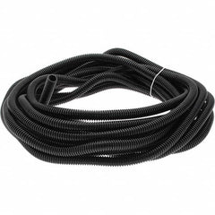 Value Collection - 25' Long, Flexible Wire Loom Conduit - Plastic, 3/8" ID - Benchmark Tooling