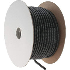 Value Collection - 0.27" ID, Black Polyethylene Corrugated Cable Sleeve - 250' Coil Length, -40 to 200°F - Benchmark Tooling