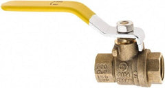 Value Collection - 3/8" Pipe, Brass Full Port Ball Valve - 2 Piece, NPT Ends, Lever Handle, 600 WOG, 150 WSP - Benchmark Tooling