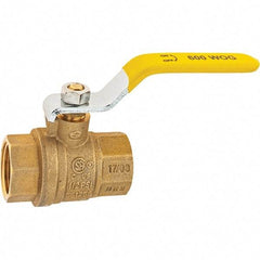 Value Collection - 3/4" Pipe, Brass Full Port Ball Valve - 2 Piece, NPT Ends, Lever Handle, 600 WOG, 150 WSP - Benchmark Tooling