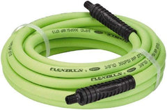 Legacy - 3/8" ID x 0.61" OD 50' Long Multipurpose Air Hose - MNPT x MNPT Ends, 300 Working psi, 140°, 1/4" Fitting, Green - Benchmark Tooling