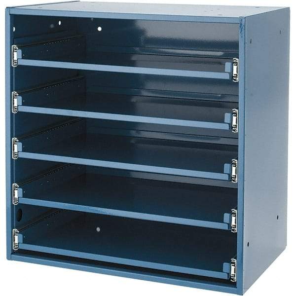 Durham - 5 Drawer, Small Parts Slide Rack Cabinet - 12-1/2" Deep x 20-1/2" Wide x 21" High - Benchmark Tooling