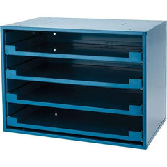 Value Collection - 4 Drawer, Small Parts Slide Rack Cabinet - 12-1/2" Deep x 20-1/2" Wide x 14-5/8" High - Benchmark Tooling