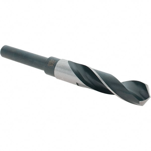 Reduced Shank Drill Bit: 3/4'' Dia, 1/2'' Shank Dia, 118  ™, High Speed Steel 6'' OAL, 3-1/8'' Flute Length, Coated Finish, Straight-Cylindrical Shank, RH Cut