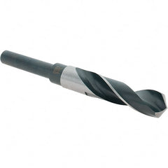 Reduced Shank Drill Bit: 3/4'' Dia, 1/2'' Shank Dia, 118  ™, High Speed Steel 6'' OAL, 3-1/8'' Flute Length, Coated Finish, Straight-Cylindrical Shank, RH Cut