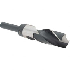 Import - 1" Drill, 118° Point, High Speed Steel Silver Deming & Reduced Shank Drill Bit - Benchmark Tooling