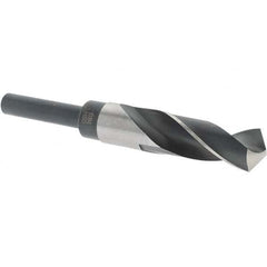 Import - 57/64" Drill, 118° Point, High Speed Steel Silver Deming & Reduced Shank Drill Bit - Benchmark Tooling