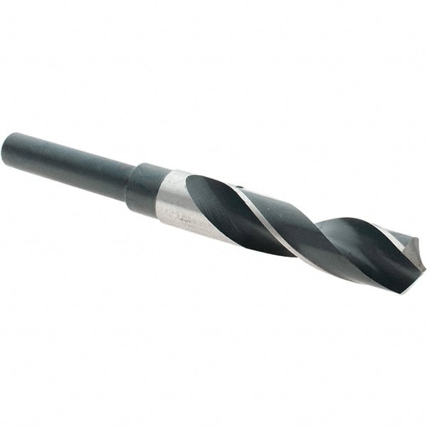 Import - 47/64" Drill, 118° Point, High Speed Steel Silver Deming & Reduced Shank Drill Bit - Benchmark Tooling