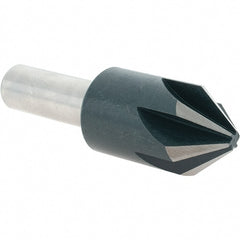 Value Collection - 7/8" Head Diam, 1/2" Shank Diam, 6 Flute 82° High Speed Steel Countersink - Benchmark Tooling