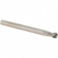 Value Collection - 1/8" Cut Diam, 1/8" Shank Diam, Ball Head Burr - Carbide, 3/32" LOC, 1-1/2" OAL - Benchmark Tooling