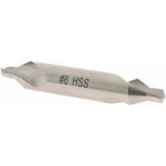 Value Collection - #6 Plain Cut 60° Incl Angle High Speed Steel Combo Drill & Countersink - Benchmark Tooling