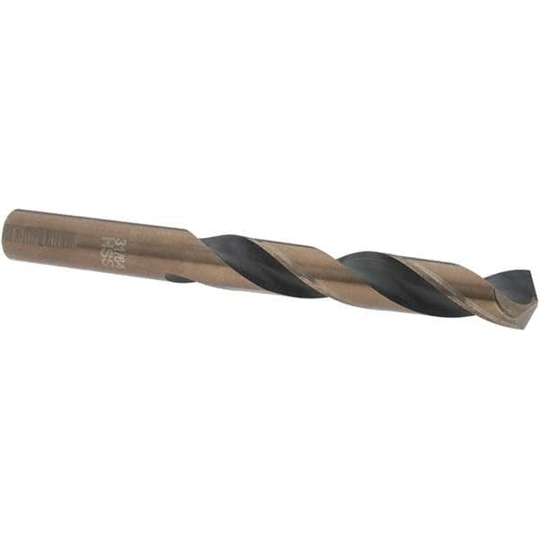 Import - 31/64" High Speed Steel, 135° Point, Round with Flats Shank Maintenance Drill Bit - Benchmark Tooling