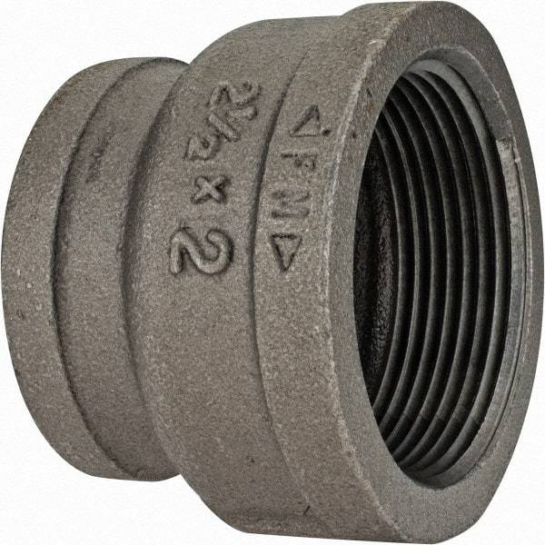 Value Collection - Class 150, 2-1/2 x 2" Black Pipe Reducing Bushing - Threaded, Malleable Iron - Benchmark Tooling