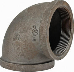Value Collection - Size 4", Class 150, Malleable Iron Black Pipe 90° Elbow - 150 psi, Threaded End Connection - Benchmark Tooling