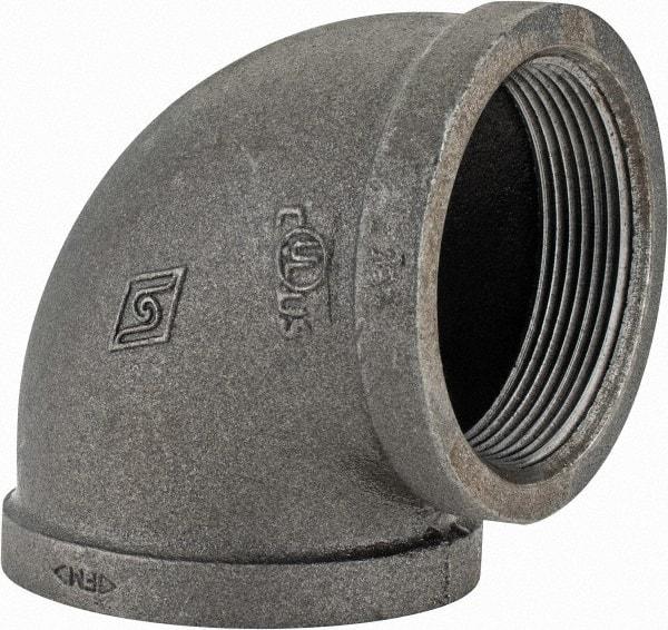 Value Collection - Class 150, 3" Black Pipe 90° Elbow - Threaded, Malleable Iron - Benchmark Tooling