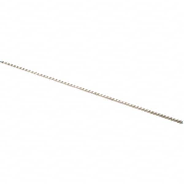 Threaded Rod: 7/16-14, 3' Long, Stainless Steel, Grade 304 (18-8)