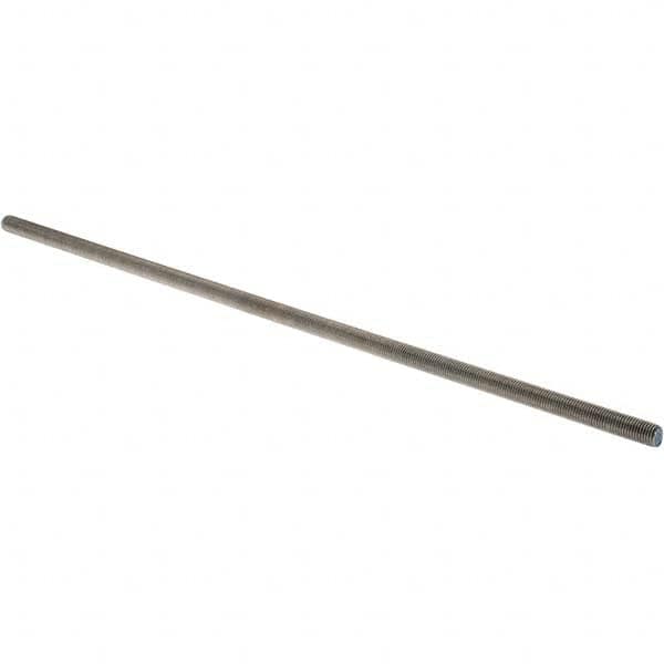 Threaded Rod: 7/8-9, 3' Long, Stainless Steel, Grade 304 (18-8)