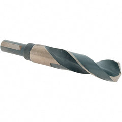 Made in USA - 23/32" High Speed Steel, 135° Point, Round with Flats Shank Maintenance Drill Bit - Benchmark Tooling