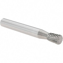 Value Collection - 1/4" Cut Diam, 1/4" Shank Diam, Inverted Cone Head Burr - Carbide, 5/16" LOC, 2" OAL - Benchmark Tooling