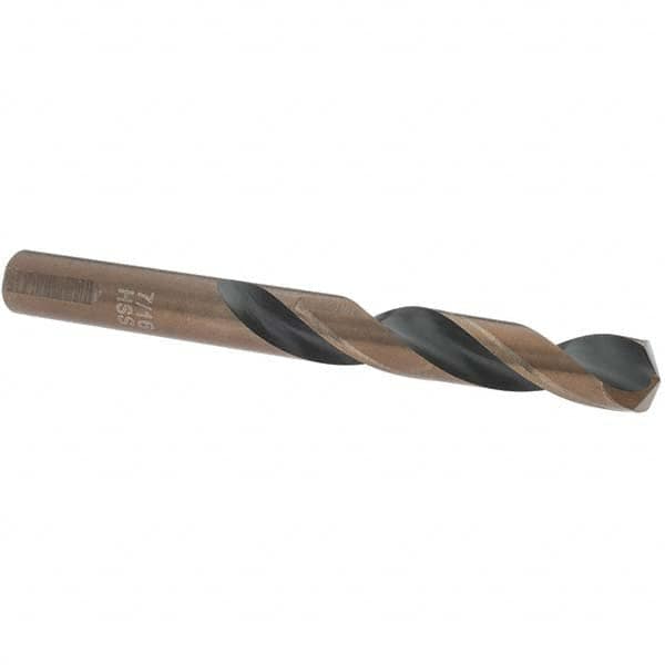 Import - 7/16" High Speed Steel, 135° Point, Round with Flats Shank Maintenance Drill Bit - Benchmark Tooling