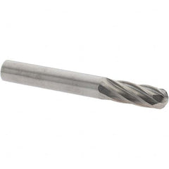 Value Collection - 1/4" Cut Diam, 1/4" Shank Diam, Cylinder with Radius Head Burr - Carbide, Radius End, 3/4" LOC, 2" OAL - Benchmark Tooling