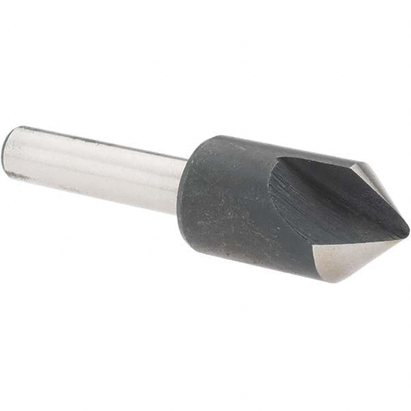 Value Collection - 1/2" Head Diam, 1/4" Shank Diam, 1 Flute 82° High Speed Steel Countersink - Benchmark Tooling