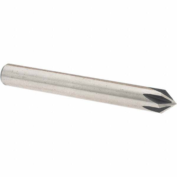 Value Collection - 1/4" Head Diam, 1/4" Shank Diam, 6 Flute 82° High Speed Steel Countersink - Benchmark Tooling