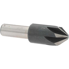 Value Collection - 3/4" Head Diam, 1/2" Shank Diam, 6 Flute 82° High Speed Steel Countersink - Benchmark Tooling