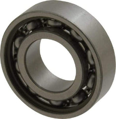 SKF - 17mm Bore Diam, 35mm OD, Open Deep Groove Radial Ball Bearing - 10mm Wide, 1 Row, Round Bore, 3,250 Nm Static Capacity, 6,370 Nm Dynamic Capacity - Benchmark Tooling