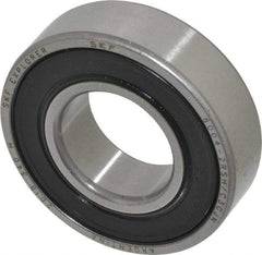 SKF - 20mm Bore Diam, 42mm OD, Double Seal Deep Groove Radial Ball Bearing - 12mm Wide, 1 Row, Round Bore, 5,000 Nm Static Capacity, 9,950 Nm Dynamic Capacity - Benchmark Tooling