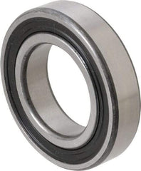 SKF - 35mm Bore Diam, 62mm OD, Double Seal Deep Groove Radial Ball Bearing - 14mm Wide, 1 Row, Round Bore, 10,200 Nm Static Capacity, 16,800 Nm Dynamic Capacity - Benchmark Tooling