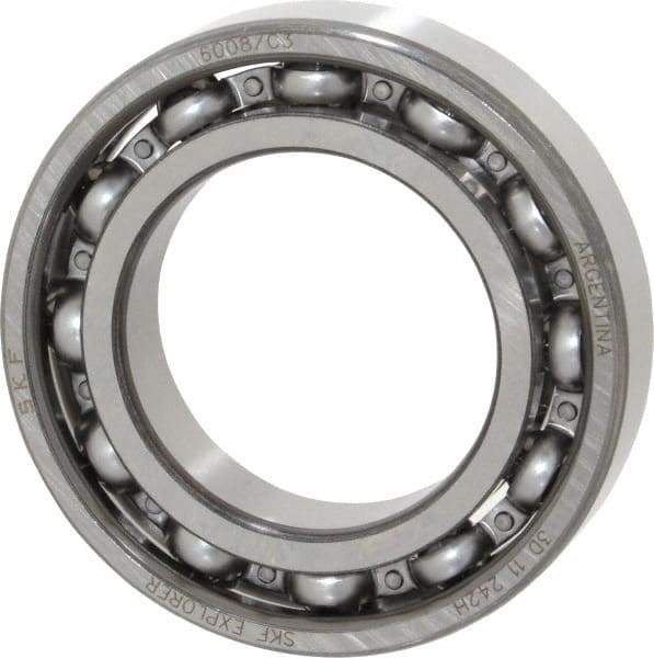 SKF - 40mm Bore Diam, 68mm OD, Open Deep Groove Radial Ball Bearing - 15mm Wide, 1 Row, Round Bore, 11,600 Nm Static Capacity, 17,800 Nm Dynamic Capacity - Benchmark Tooling