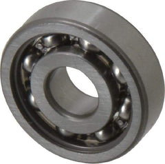SKF - 10mm Bore Diam, 30mm OD, Open Deep Groove Radial Ball Bearing - 9mm Wide, 1 Row, Round Bore, 2,360 Nm Static Capacity, 5,400 Nm Dynamic Capacity - Benchmark Tooling
