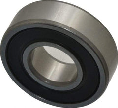 SKF - 15mm Bore Diam, 35mm OD, Double Seal Deep Groove Radial Ball Bearing - 11mm Wide, 1 Row, Round Bore, 3,750 Nm Static Capacity, 8,060 Nm Dynamic Capacity - Benchmark Tooling