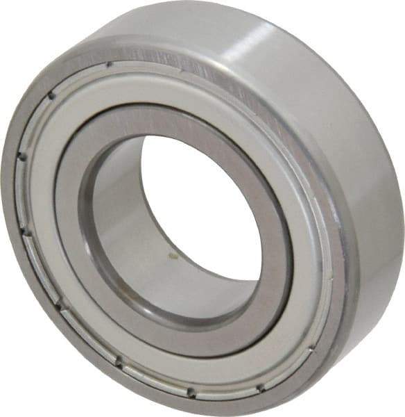 SKF - 25mm Bore Diam, 52mm OD, Double Shield Deep Groove Radial Ball Bearing - 15mm Wide, 1 Row, Round Bore, 7,800 Nm Static Capacity, 14,800 Nm Dynamic Capacity - Benchmark Tooling