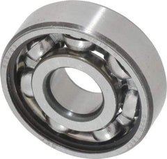 SKF - 9mm Bore Diam, 26mm OD, Open Deep Groove Radial Ball Bearing - 8mm Wide, 1 Row, Round Bore, 1,960 Nm Static Capacity, 4,750 Nm Dynamic Capacity - Benchmark Tooling