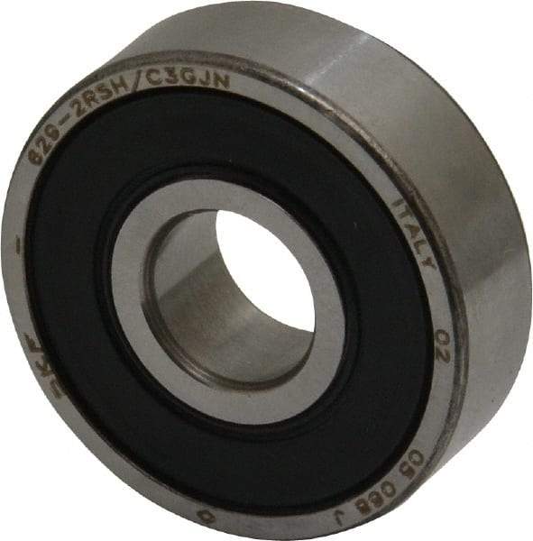 SKF - 9mm Bore Diam, 26mm OD, Double Seal Deep Groove Radial Ball Bearing - 8mm Wide, 1 Row, Round Bore, 1,960 Nm Static Capacity, 4,750 Nm Dynamic Capacity - Benchmark Tooling