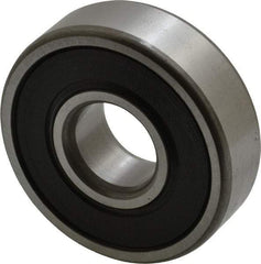 SKF - 15mm Bore Diam, 42mm OD, Double Seal Deep Groove Radial Ball Bearing - 13mm Wide, 1 Row, Round Bore, 5,400 Nm Static Capacity, 11,900 Nm Dynamic Capacity - Benchmark Tooling