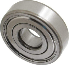 SKF - 15mm Bore Diam, 42mm OD, Double Shield Deep Groove Radial Ball Bearing - 13mm Wide, 1 Row, Round Bore, 5,400 Nm Static Capacity, 11,900 Nm Dynamic Capacity - Benchmark Tooling